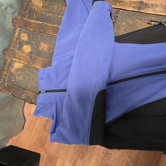 Free Country FULL ZIP fleece Lined Jacket Woman's Medium Purple and Black - Picture 9 of 10